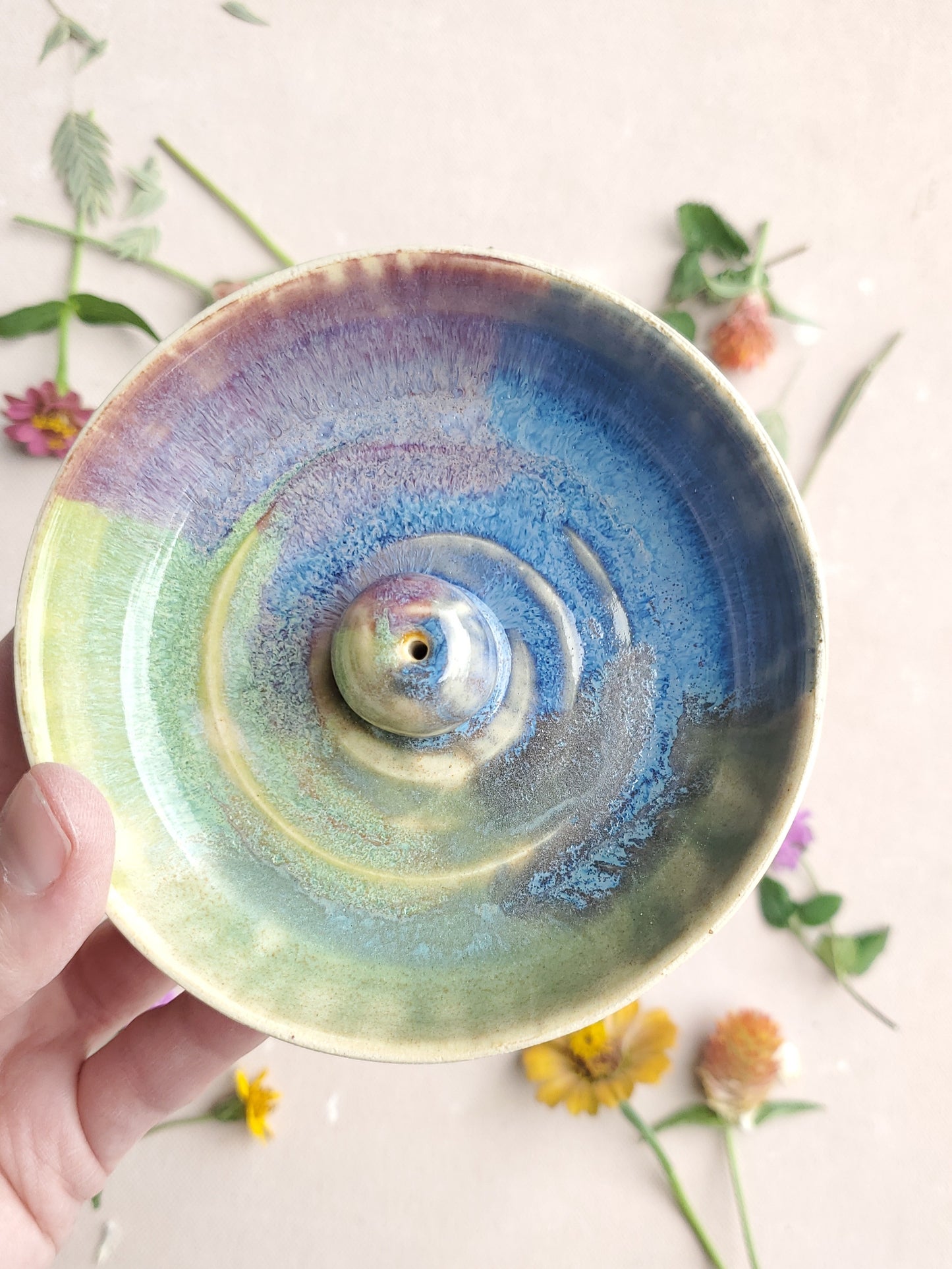 Incense Burner in Tie-Dye