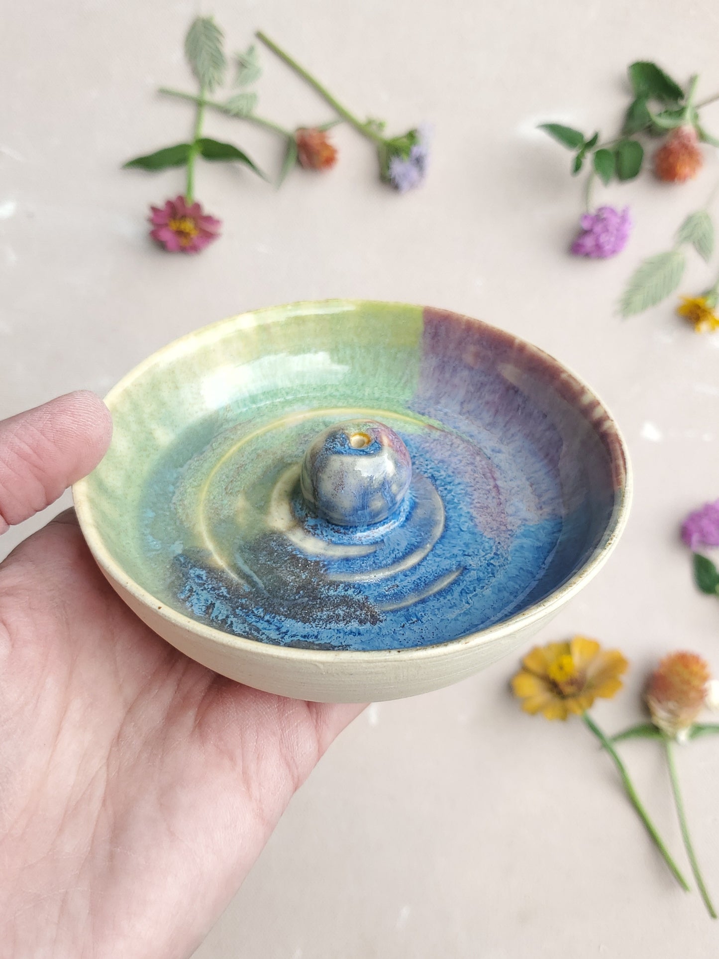 Incense Burner in Tie-Dye