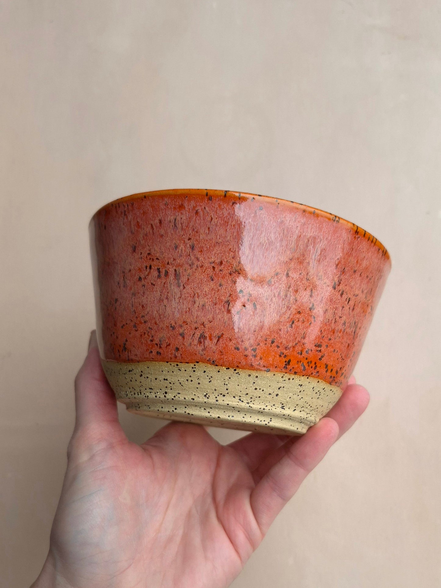 Speckled Bowl in Papaya Sunset 2
