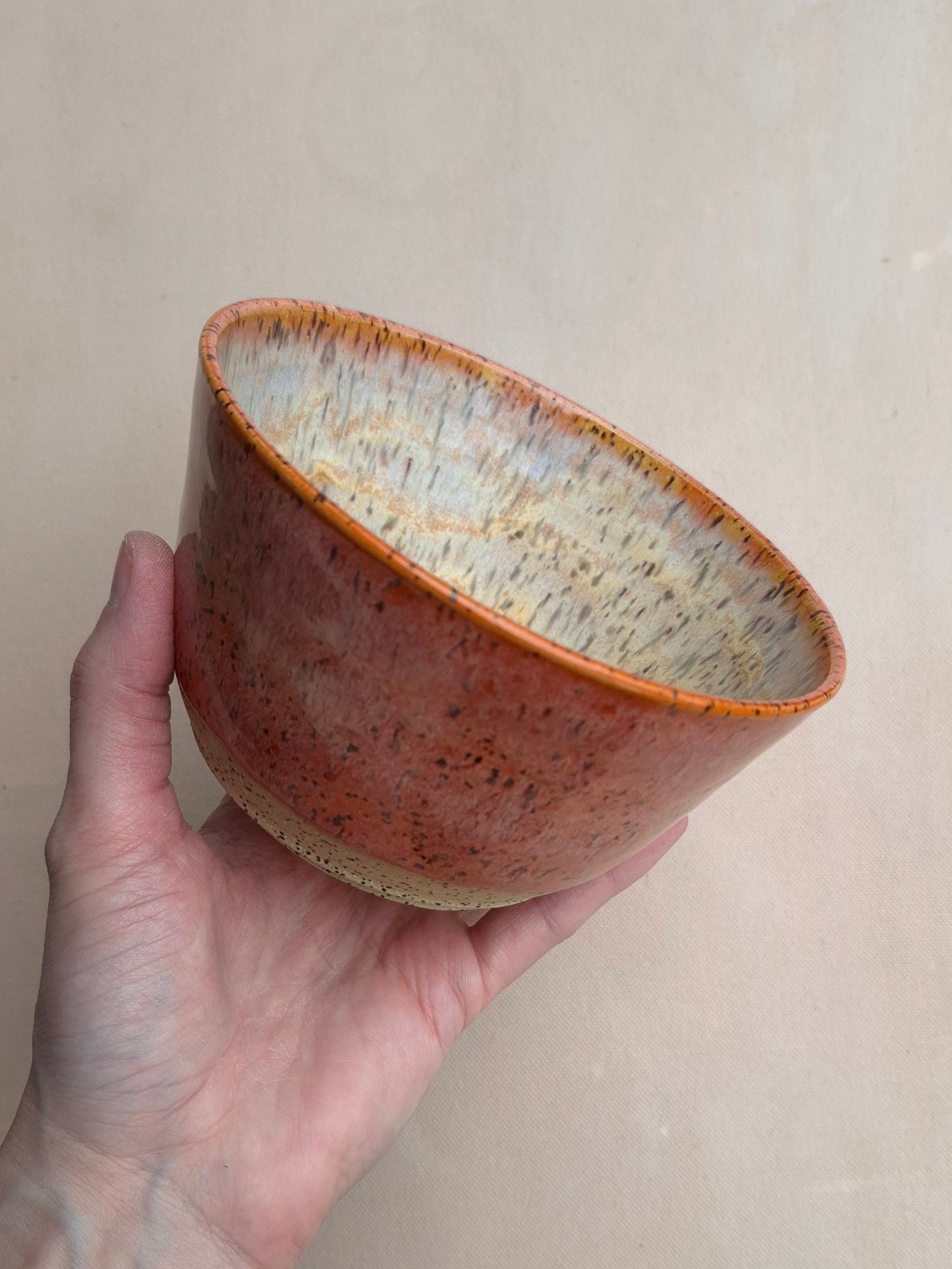 Speckled Bowl in Papaya Sunset 2