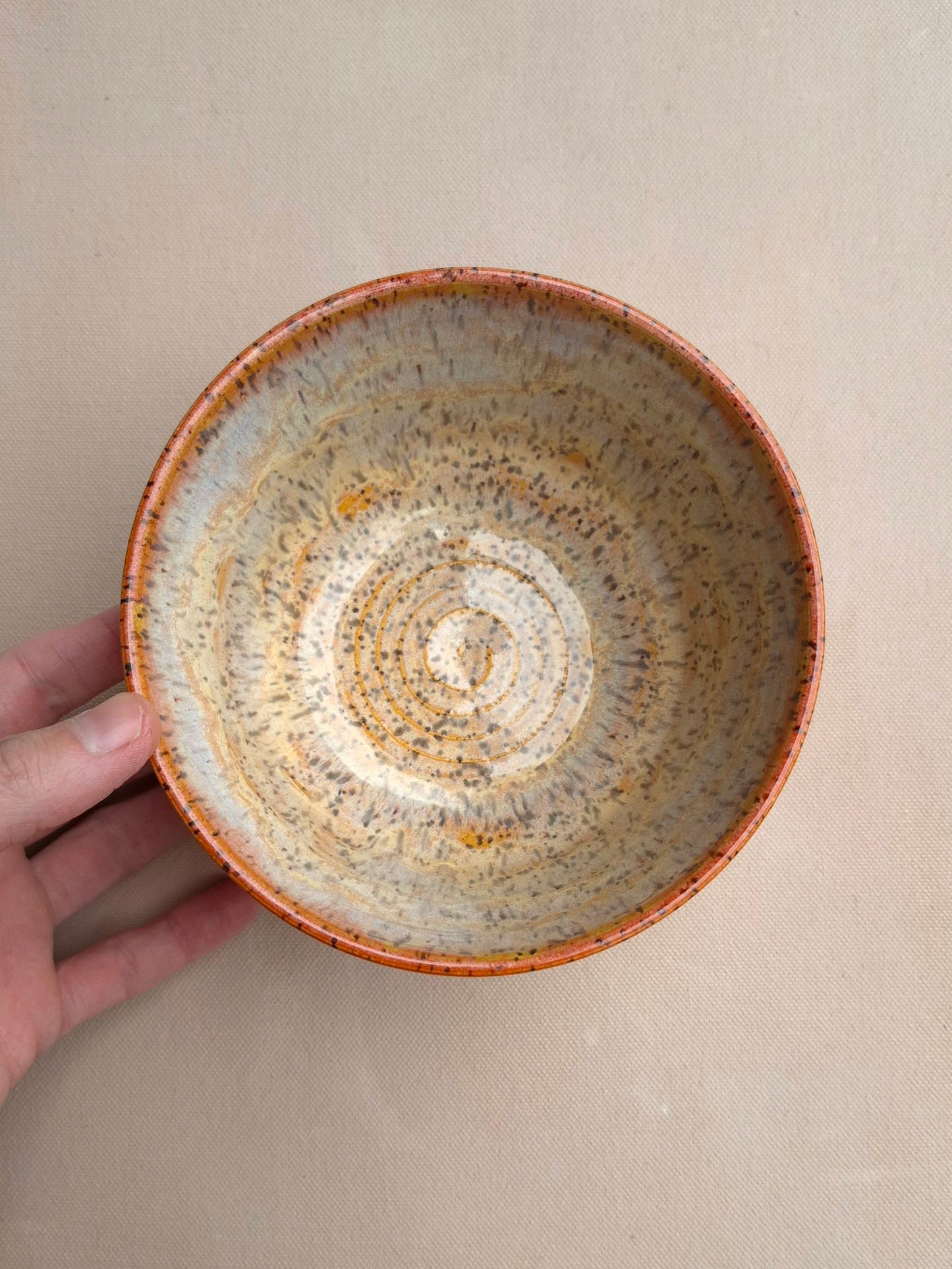 Speckled Bowl in Papaya Sunset 2