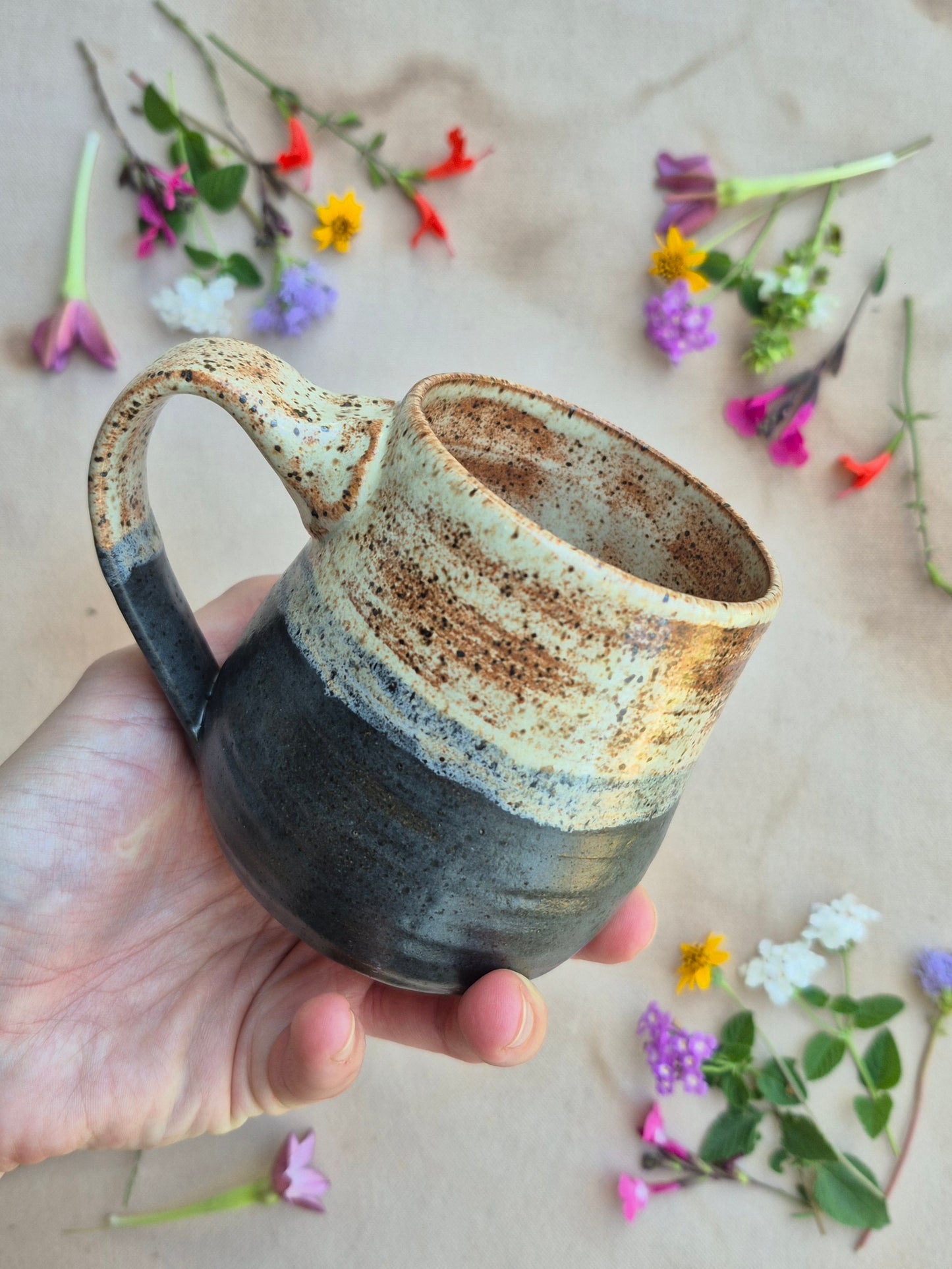 Speckled Mug in Charcoal and Shino