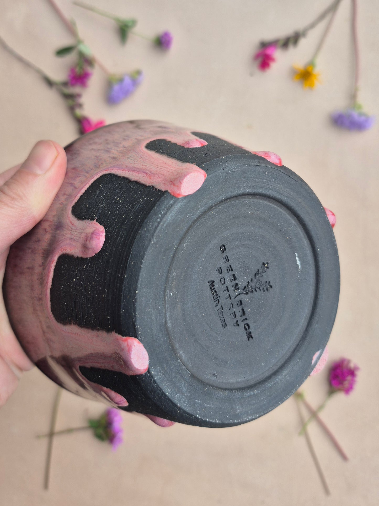 Black Clay Bowl in Sunrise