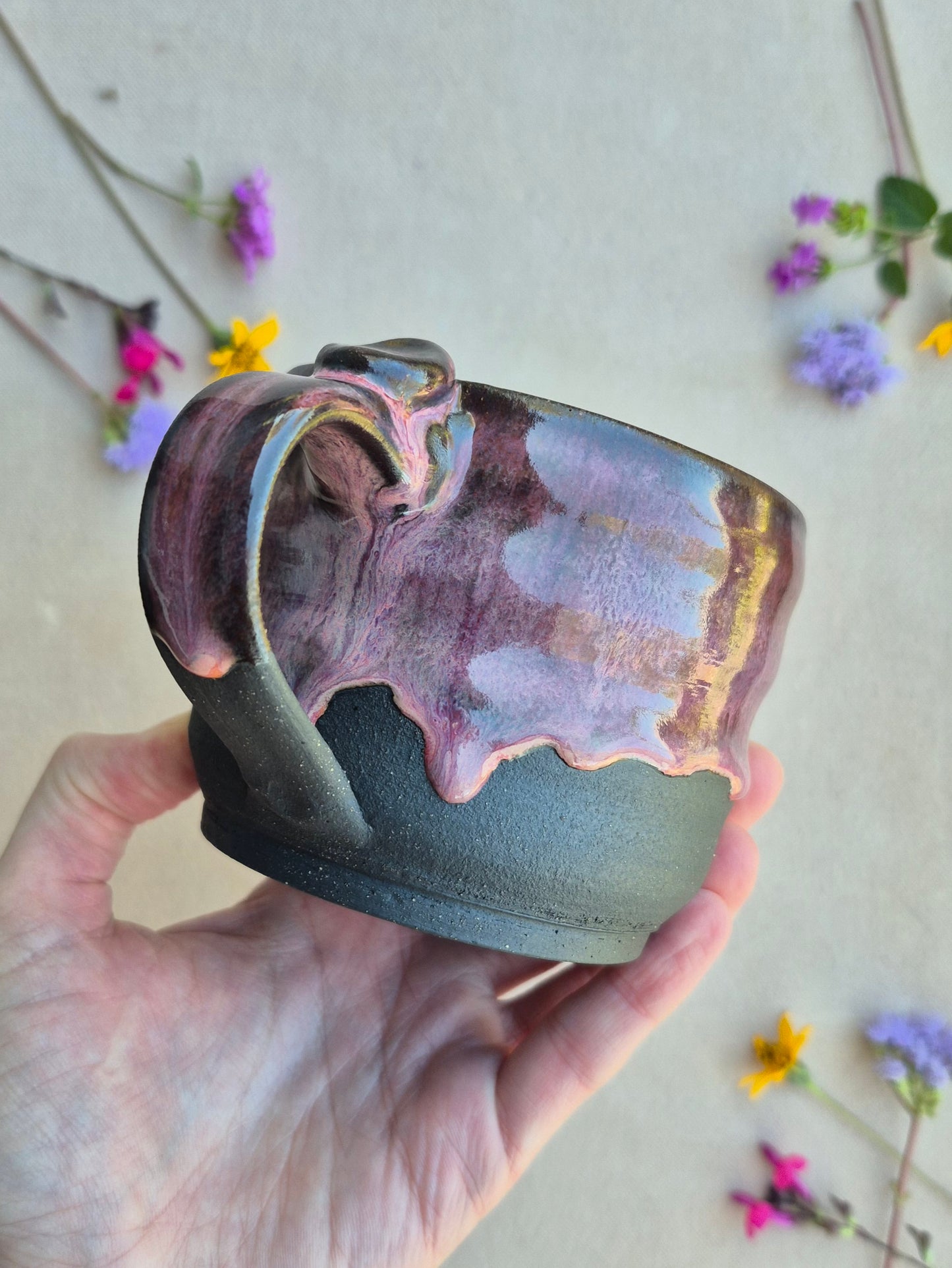 Bubble Mug in Burgundy Sunrise