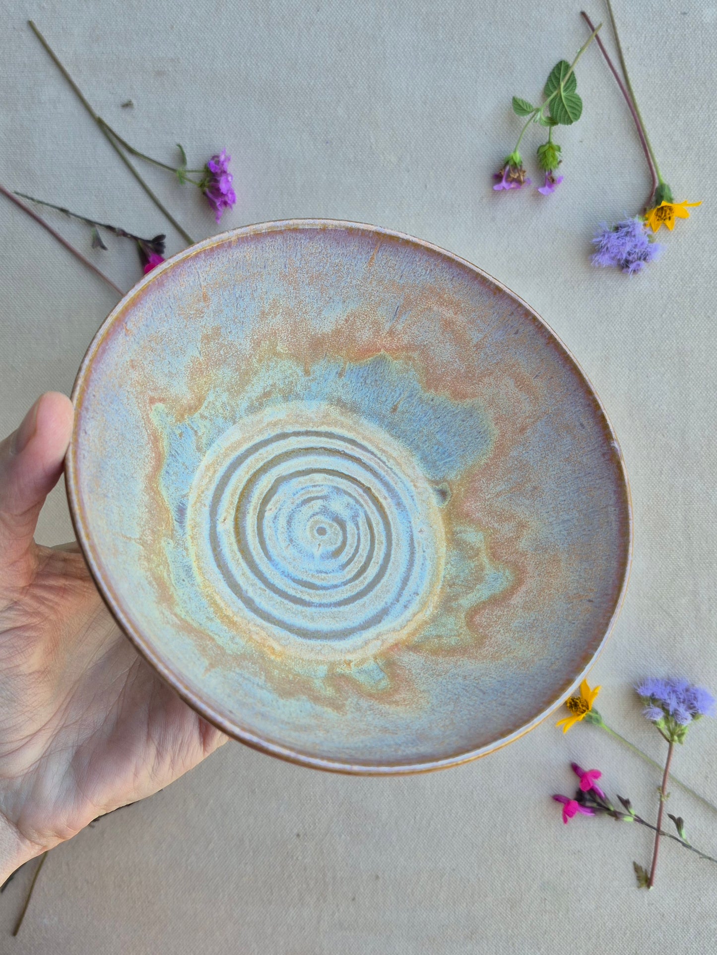 Bowl in Peach Sunrise