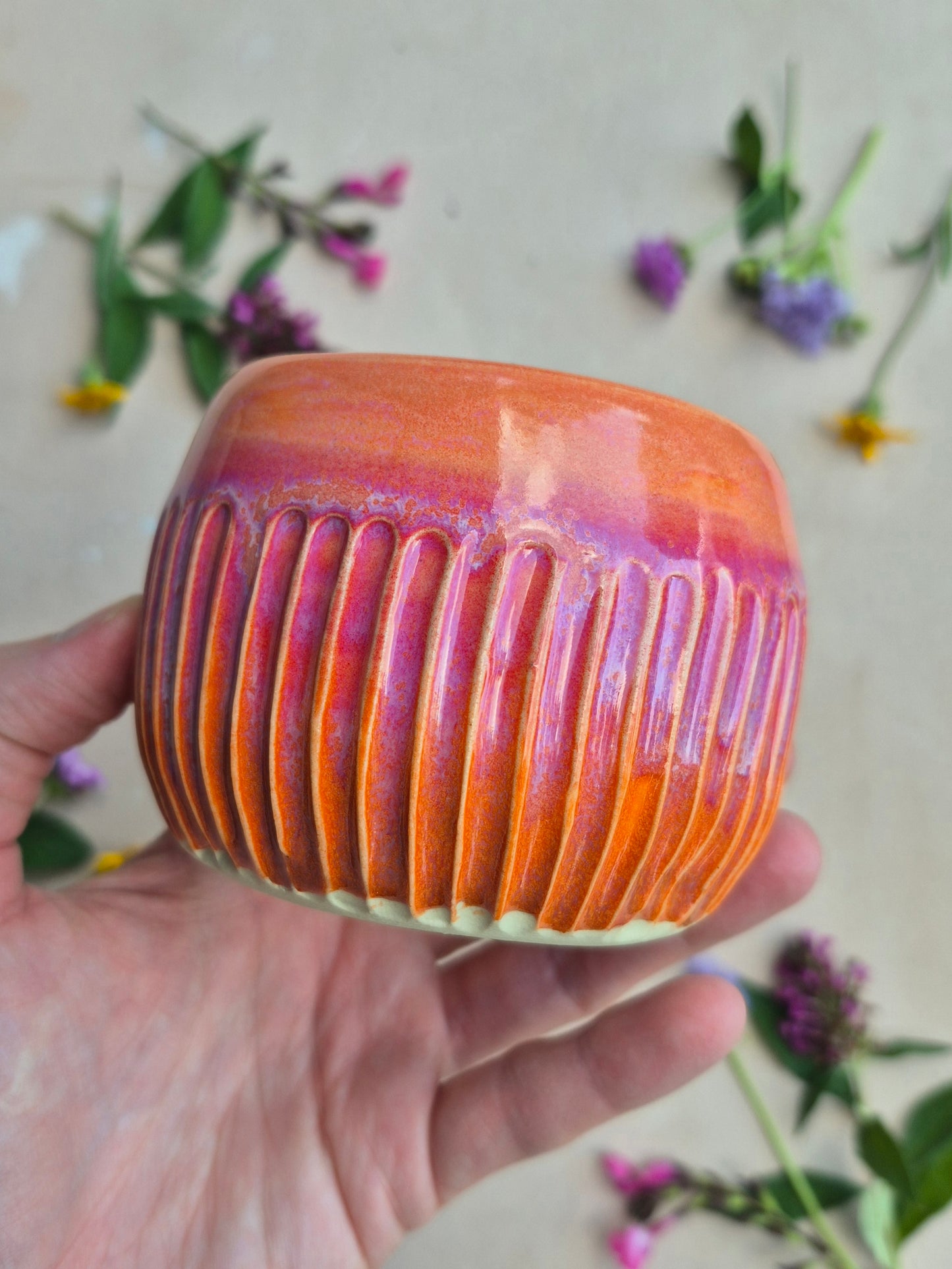 Carved Cup in Hot Mama