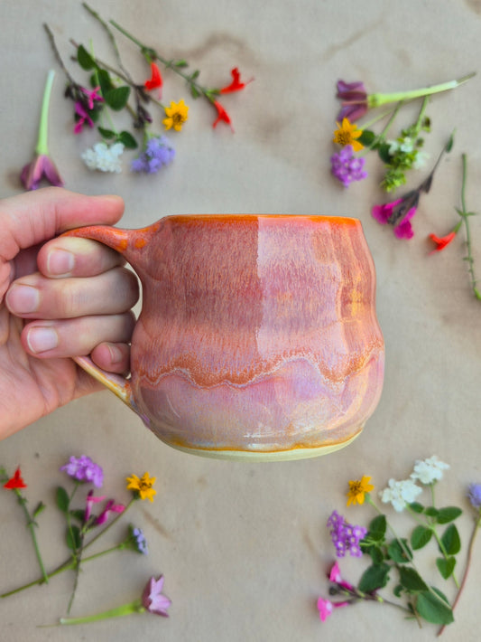 Squatty Curvy Mug in Papaya Sunrise