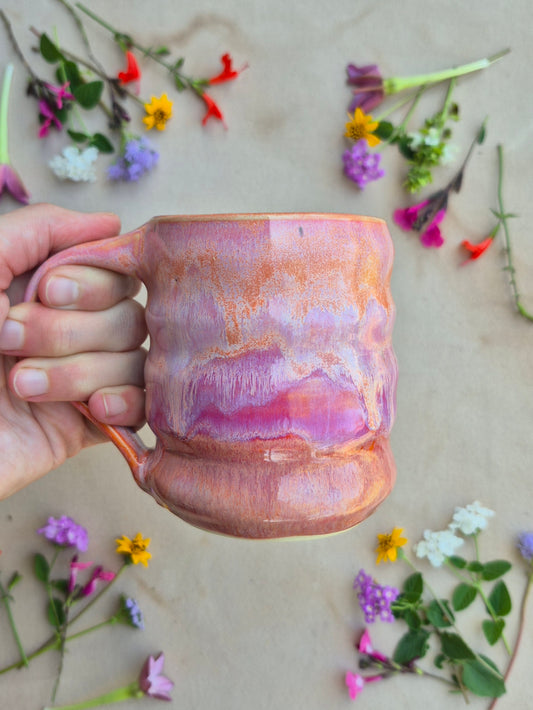 Bubble Mug in Bougainvillea Sunrise
