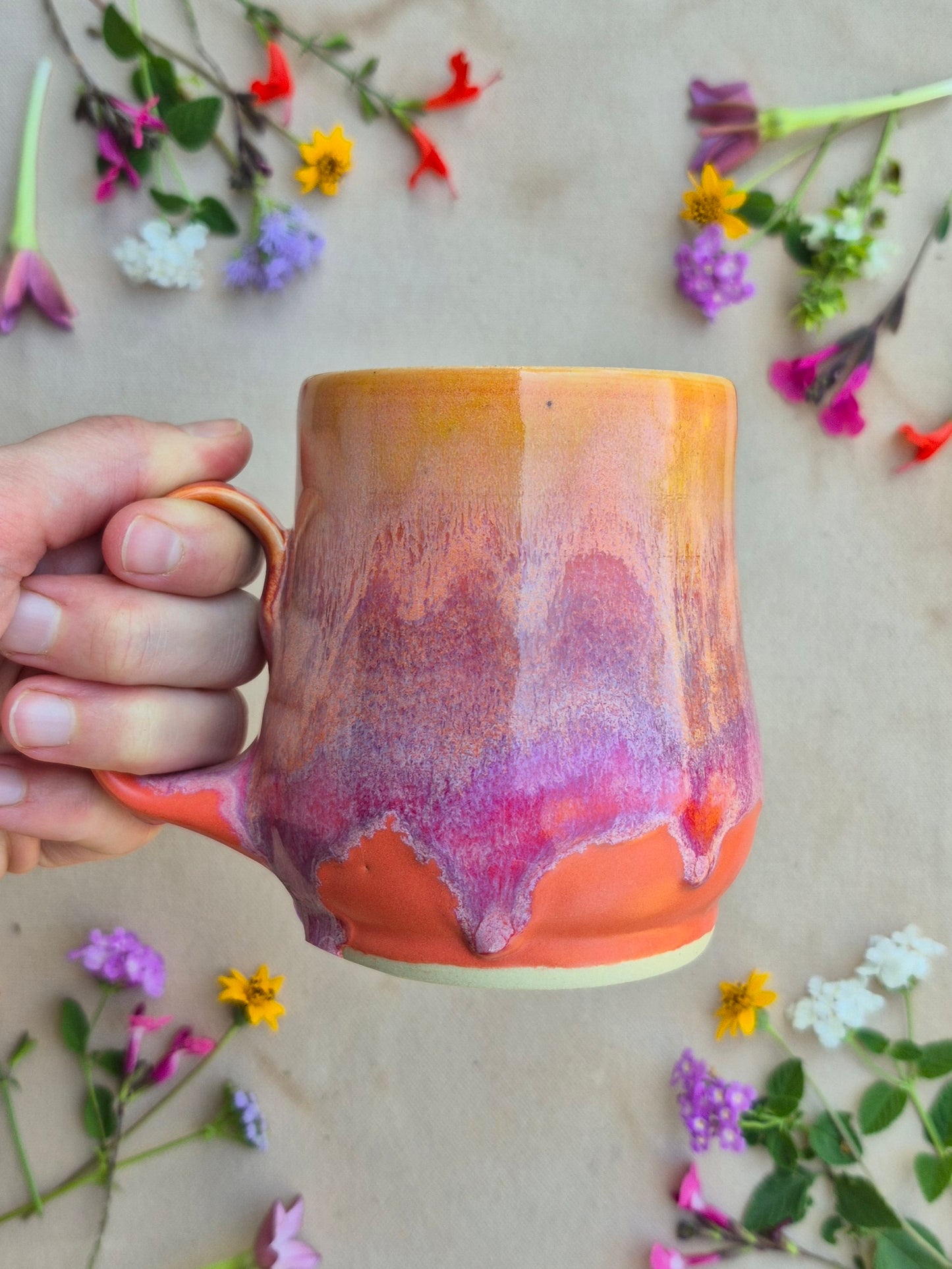 Mug in Peachy Bougainvillea