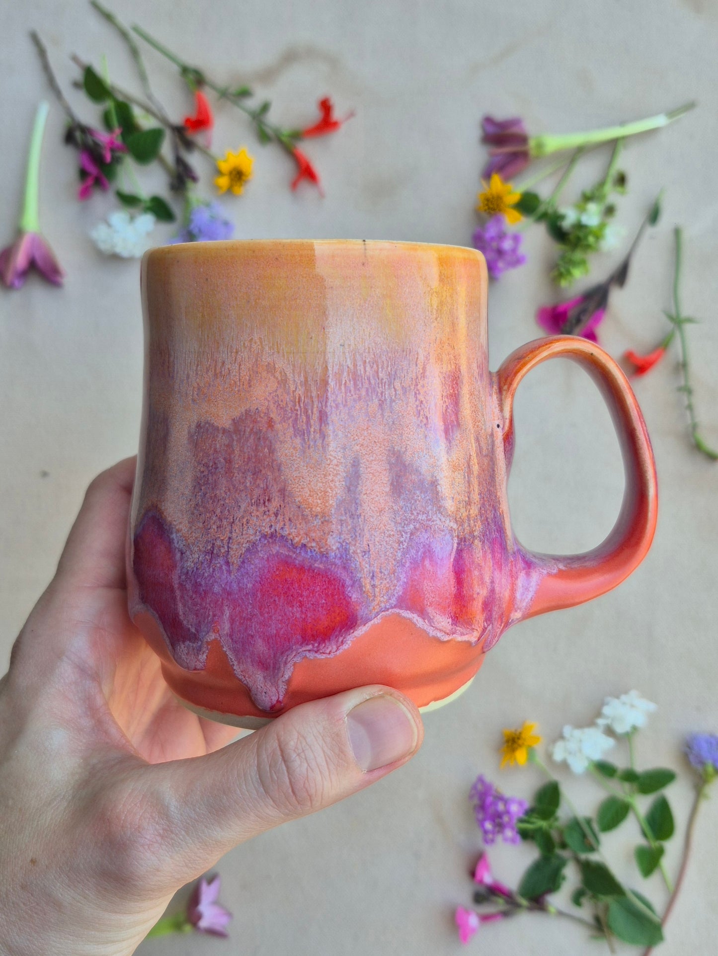 Mug in Peachy Bougainvillea