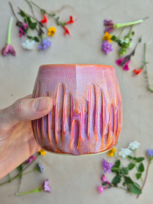 Carved Tumbler in Sunrise Papaya