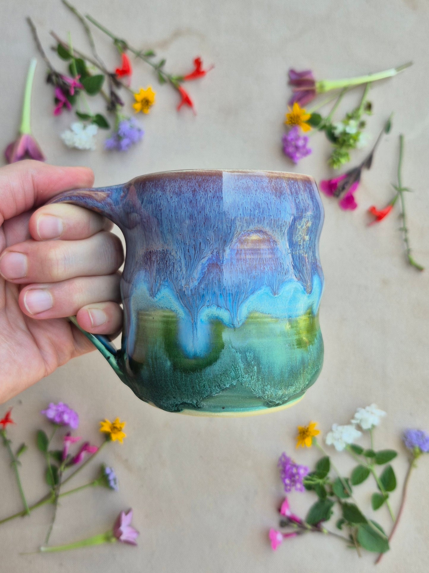 Bubble Mug in Turquoise Patina