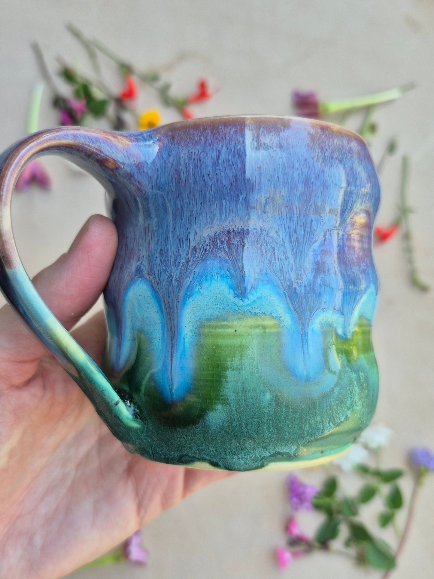 Bubble Mug in Turquoise Patina