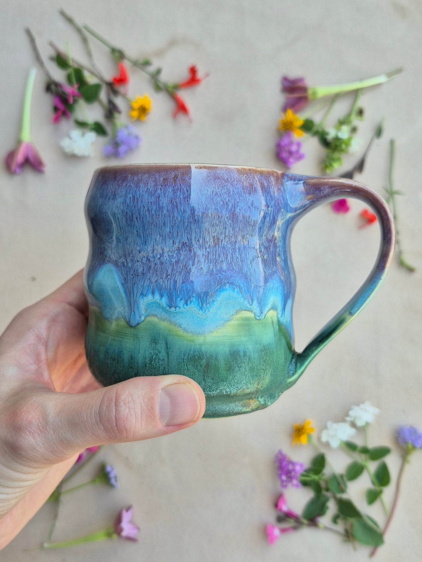 Bubble Mug in Turquoise Patina