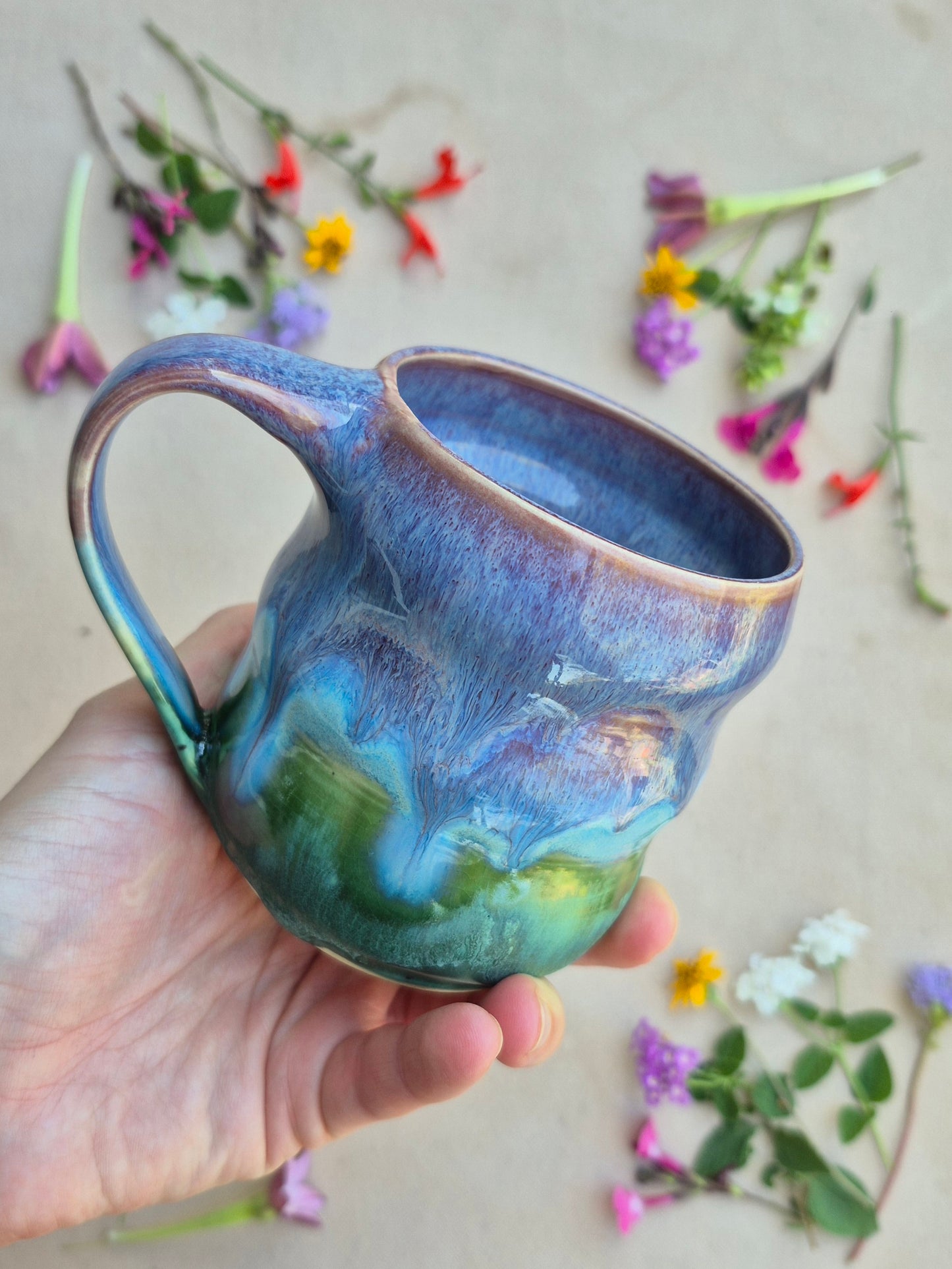 Bubble Mug in Turquoise Patina