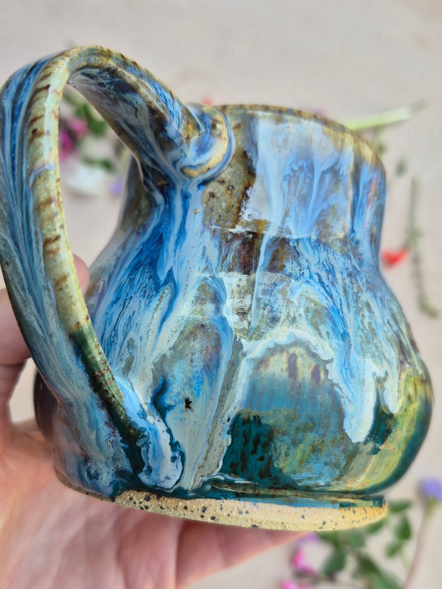 Round Mug in Drippy Moonscape