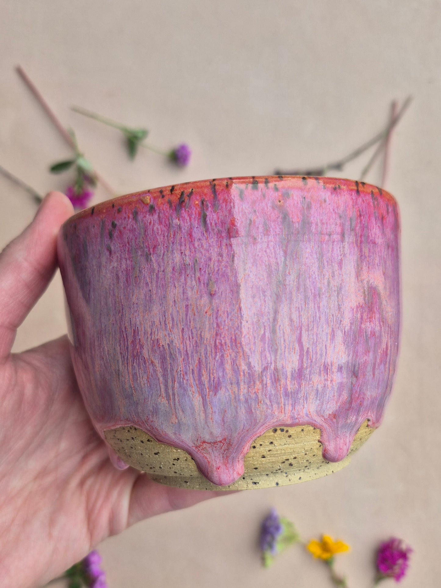 Speckled Bowl in Bougainvillia
