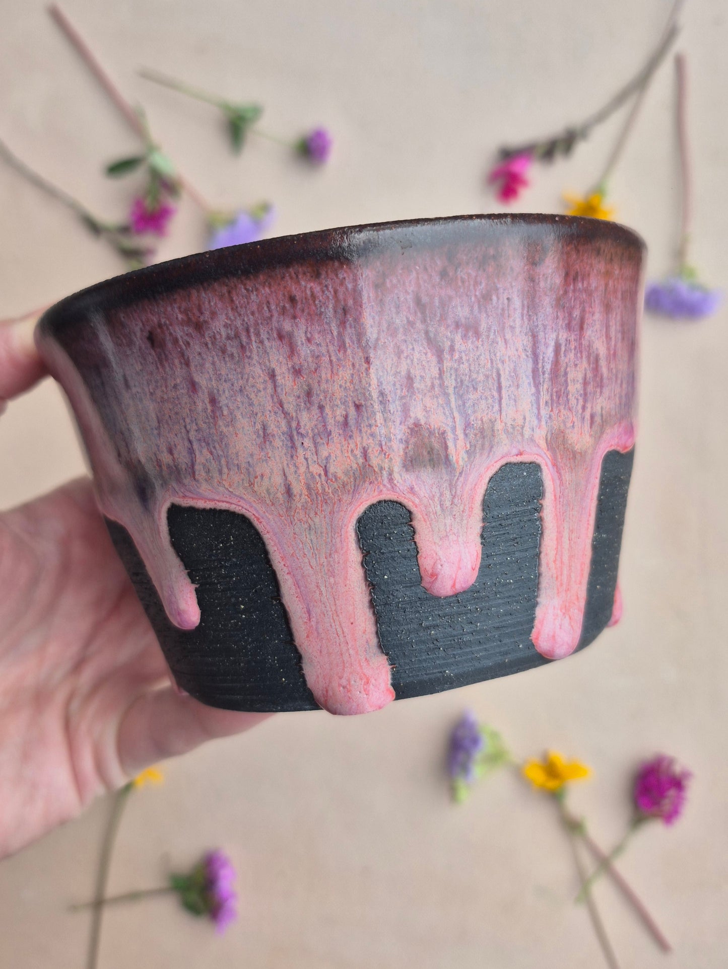 Black Clay Bowl in Sunrise