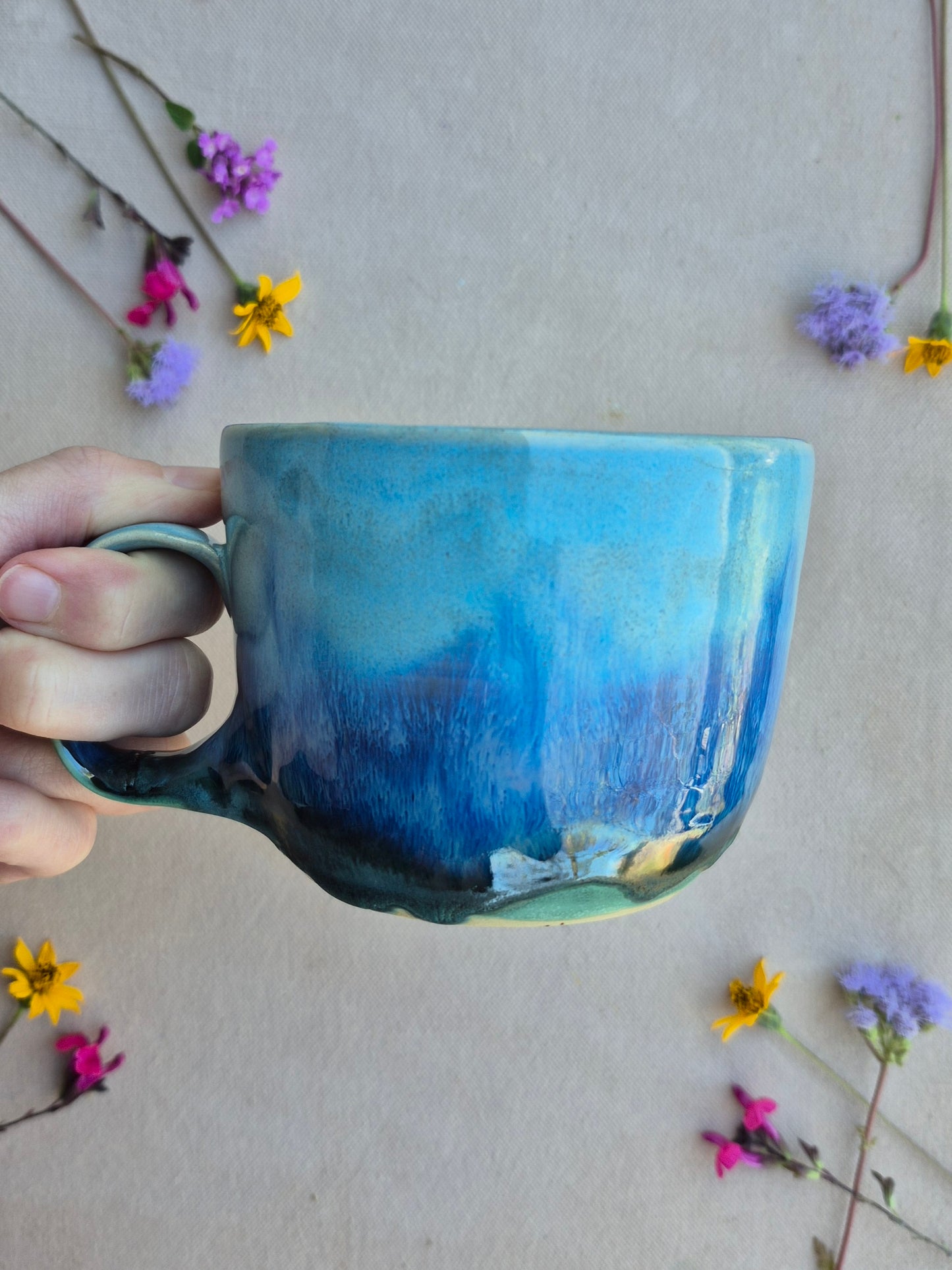 Diner Mug in Turquoise Moonscape
