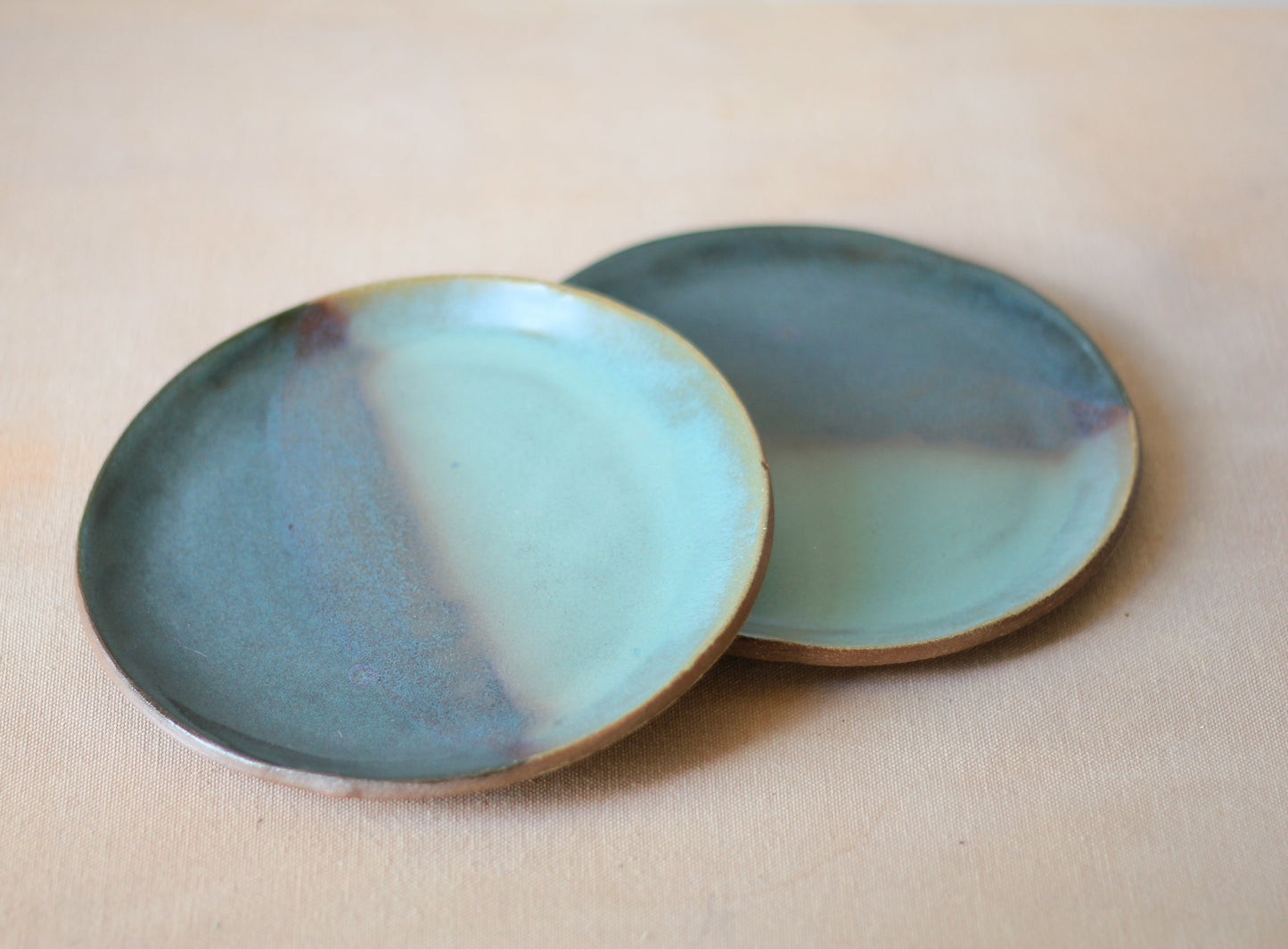 Snack Plate Set 1 in Mossy Greenstone