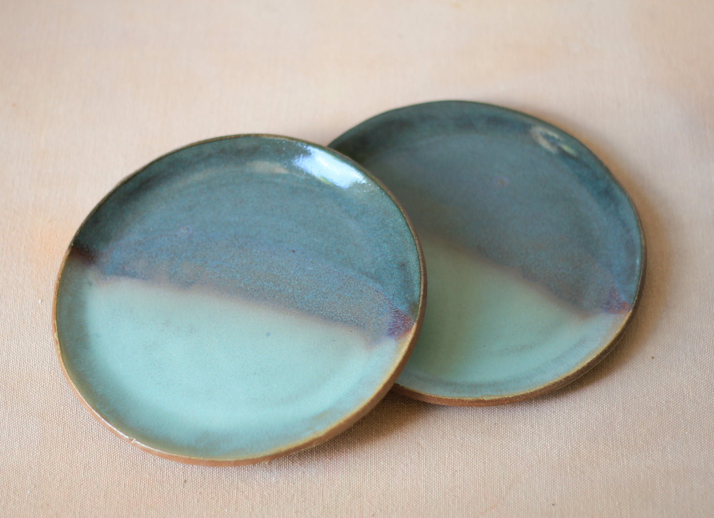 Snack Plate Set 1 in Mossy Greenstone