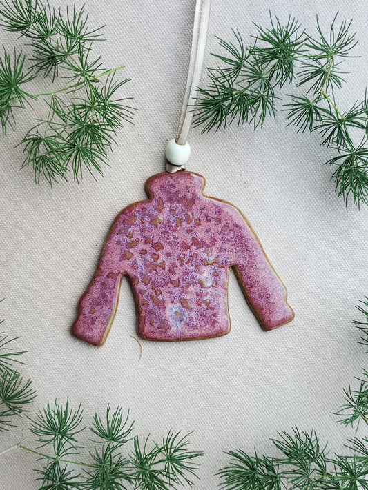 Sweater Ornament in Sangria